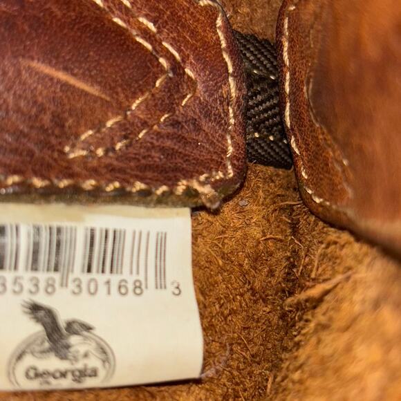 Georgia Boot G4742 Men’s 12” Wellington Work Boots Oak Harness Leather 10W - Picture 7 of 8